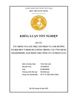 Khóa luận tốt nghiệp Quản trị kinh doanh: Tác động của giá trị cảm nhận và ảnh hưởng xã hội đến ý định mua hàng trong các ứng dụng Smarthome. Giải pháp cho Công ty Cổ phần Luci