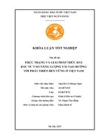 Khóa luận tốt nghiệp Kinh tế đầu tư: Thực trạng và giải pháp thúc đẩy đầu tư vào Năng lượng tái tạo hướng tới Phát triển bền vững ở Việt Nam