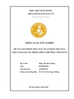 Khóa luận tốt nghiệp Kinh doanh quốc tế: Giải pháp thúc đẩy xuất khẩu dệt may Việt Nam sang EU trong bối cảnh thực thi EVFTA