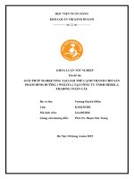 Khóa luận tốt nghiệp Quản trị kinh doanh: Giải pháp marketing tạo lợi thế cạnh tranh cho sản phẩm dinh dưỡng Welita tại Công ty TNHH Hebela Trading Toàn Cầu