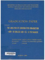 000078088 THE ANALYSIS OF COORDINATING CONJUNCTION 