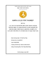 Khóa luận tốt nghiệp Quản trị kinh doanh: Các yếu tố ảnh hưởng đến lòng trung thành thương hiệu của khách hàng đối với thương hiệu thời trang Aristino tại Hà Nội. Nghiên cứu gắn với công ty Cổ phần Đầu tư K&G Việt Nam