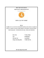 Khóa luận tốt nghiệp Quản trị kinh doanh: Nghiên cứu các yếu tố ảnh hưởng đến sự hài lòng của khách hàng về chất lượng dịch vụ tín dụng tại Ngân hàng TMCP Seabank – Chi nhánh Láng Hạ - PGD Láng Thượng