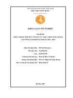 Khóa luận tốt nghiệp Kinh tế đầu tư: Thực trạng thu hút vốn đầu tư trực tiếp nước ngoài vào tỉnh Nam Định giai đoạn 2015 - 2023