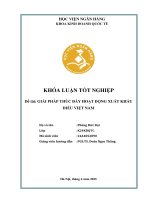 Khóa luận tốt nghiệp Kinh doanh quốc tế: Giải pháp thúc đẩy hoạt động xuất khẩu điều Việt Nam
