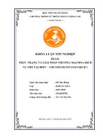 Khóa luận tốt nghiệp Quản trị kinh doanh: Thực trạng và giải pháp thương mại hóa dịch vụ thẻ tại BIDV – Chi nhánh sở giao dịch 1