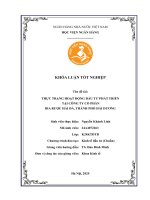 Khóa luận tốt nghiệp Kinh tế đầu tư: Thực trạng hoạt động đầu tư phát triển tại Công ty Bia rượu Hải Đà, thành phố Hải Dương