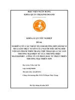 Khóa luận tốt nghiệp Quản trị kinh doanh: Nghiên cứu các nhân tố ảnh hưởng đến hành vi mua sắm thời trang thể thao qua các sàn thương mại điện tử của thương hiệu Maxxsport - Công ty Cổ phần Đầu tư Phát Triển Thương Mại Thiên Sơn