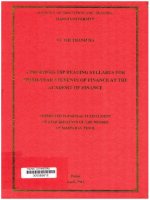 000085618 A PROPOSED ESP READING SYLLABUS FOR THIRD-YEAR STUDENTS OF FINANCE AT THE ACADEMY OF FINANCE (CHƯƠNG TRÌNH ĐỌC ESP ĐƯỢC ĐỀ XUẤT CHO SINH VIÊN NĂM THỨ BA NGÀNH TÀI CHÍNH TẠI HỌC VIỆN TÀI CHÍNH).