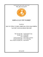 Khóa luận tốt nghiệp Kinh tế đầu tư: Đầu tư công và phát triển hạ tầng giao thông tại Việt Nam giai đoạn 2021 - 2025