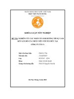 Khóa luận tốt nghiệp Quản trị kinh doanh: Nghiên cứu các nhân tố ảnh hưởng tới sự cam kết gắn bó của nhân viên với tổ chức tại Công ty Tây Á