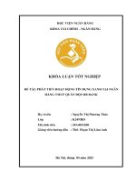 Khóa luận tốt nghiệp Tài chính ngân hàng: Phát triển hoạt động tín dụng xanh tại Ngân hàng TMCP Quân đội MB Bank