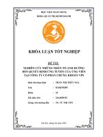 Khóa luận tốt nghiệp Quản trị kinh doanh: Nghiên cứu những nhân tố ảnh hưởng đến quyết định ứng tuyển của ứng viên tại Công ty Cổ phần Chứng khoán VPS