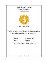 Khóa luận tốt nghiệp Ngân hàng: Tác động của mức độ sẵn sàng chuyển đổi số tới hiệu quả hoạt động của các NHTM Việt Nam