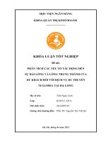 Khóa luận tốt nghiệp Quản trị kinh doanh: Phân tích các yếu tố tác động đến sự hài lòng và lòng trung thành của du khách đối với dịch vụ du thuyền M Gloria tại Hạ Long
