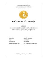 Khóa luận tốt nghiệp Kinh doanh quốc tế: Hoạt động phòng chống rửa tiền trong thanh toán quốc tế tại Việt Nam