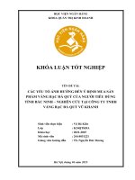 Khóa luận tốt nghiệp Quản trị kinh doanh: Các yếu tố ảnh hưởng đến ý định mua sản phẩm vàng bạc đá quý của người tiêu dùng tỉnh Bắc Ninh – Nghiên cứu tại Công ty TNHH Vàng bạc đá quý Vũ Khanh