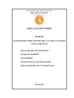 Khóa luận tốt nghiệp Quản trị kinh doanh: Giải pháp phát triển thương hiệu tại Công ty Cổ phần Công nghệ FOXAI