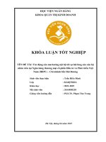 Khóa luận tốt nghiệp Quản trị kinh doanh: Tác động của marketing nội bộ tới sự hài lòng của cán bộ nhân viên tại Ngân hàng thương mại cổ phần Đầu tư và Phát triển Việt Nam (BIDV) – Chi nhánh bắc Hải Dương