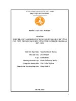 Khóa luận tốt nghiệp Kinh tế đầu tư: Thực trạng và giải pháp sử dụng nguồn vốn đầu tư công cho phát triển du lịch bền vững tỉnh Nam Định giai đoạn 2017 - 2024