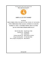 Khóa luận tốt nghiệp Kinh tế đầu tư: Hoàn thiện công tác quản lý dự án đầu tư xây dựng công trình khai thác quặng Antimon của doanh nghiệp tư nhân - Xí nghiệp Thống Nhất tại tỉnh Quảng Ninh theo PMBOK phiên bản 6