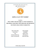 Khóa luận tốt nghiệp Quản trị kinh doanh: Phát triển thương hiệu cá nhân (Personal Branding) cho nhân viên MB Bank chi nhánh Hà Nội trong hoạt động marketing