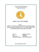 Khóa luận tốt nghiệp Ngân hàng: Nâng cao chất lượng tín dụng tại Ngân hàng Thương mại cổ phần Đầu tư và Phát triển Việt Nam trong bối cảnh chuyển đổi số