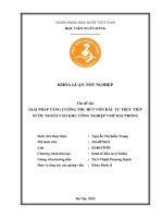 Khóa luận tốt nghiệp Kinh tế đầu tư: Giải pháp tăng cường thu hút vốn đầu tư trực tiếp nước ngoài vào Khu công nghiệp VSIP Hải Phòng