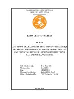 Khóa luận tốt nghiệp Quản trị kinh doanh: Ảnh hưởng của đặc điểm sử dụng truyền thông xã hội đến truyền miệng điện tử và tài sản thương hiệu của các trung tâm tiếng anh- Kinh nghiệm cho Trung tâm Anh ngữ Happy School