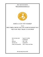 Khóa luận tốt nghiệp Kinh doanh quốc tế: Phát triển chuỗi cung ứng xanh ngành dệt may Việt Nam: Thực trạng và giải pháp