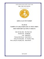 Khóa luận tốt nghiệp Kinh tế đầu tư: Nghiên cứu hoạt động đầu tư phát triển phần mềm ERP tại công ty BRAVO