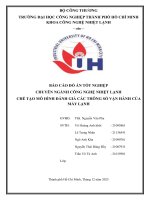 IUH - ĐỒ ÁN TỐT NGHIỆP - CHẾ TẠO MÔ HÌNH ĐÁNH GIÁ CÁC THÔNG SỐ VẬN HÀNH CỦA MÁY LẠNH