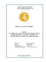 Khóa luận tốt nghiệp Kinh doanh quốc tế: Tác động của rào cản thương mại kỹ thuật số đến hiệu quả logistics: Nghiên cứu trường hợp các quốc gia trên thế giới