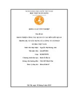 Khóa luận tốt nghiệp Kinh tế đầu tư: Hoàn thiện công tác quản lý các bên liên quan trong dự án xây dựng của Công ty Cổ phần Ecoba Việt Nam