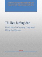 Tài liệu hướng dẫn - Thi chứng chỉ Ứng dụng Công nghệ Thông tin Nâng cao