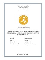 Khóa luận tốt nghiệp Ngân hàng: Tác động của đầu tư công nghệ số đến hiệu quả hoạt động của các ngân hàng thương mại tại Việt Nam