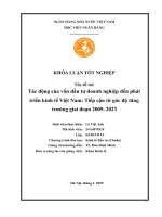 Khóa luận tốt nghiệp Kinh tế đầu tư: Ảnh hưởng của chất lượng dịch vụ logistics tới sự hài lòng của khách hàng