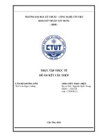 Thực tập thực tế Đồ Án kết cấu thép thiết kế kèo thép cho nhà xưởng khung thép yamil, nhà xưởng có 16 bước cột, bước cột b = 7 0m