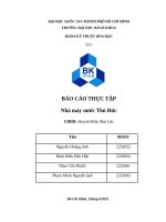 Báo cáo thực tập nhà máy nước thủ Đức