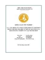 Khóa luận tốt nghiệp Kinh doanh quốc tế: Tác động của chất lượng dịch vụ logistic trong thương mại điện tử đến sự hài lòng của khách hàng: Nghiên cứu tại TikTok Shop