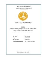 Khóa luận tốt nghiệp Kinh doanh quốc tế: Thúc đẩy hoạt động xuất khẩu hồ tiêu Việt Nam vào thị trường EU