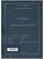 000091404 Tesi di laurea LE DOMANDE IN ITALIANO