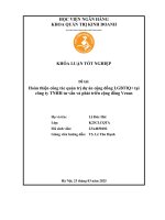 Khóa luận tốt nghiệp Quản trị kinh doanh: Hoàn thiện công tác quản trị dự án cộng đồng LGBTIQ+ tại công ty TNHH tư vấn và phát triển cộng đồng Venus