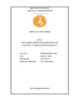 Khóa luận tốt nghiệp Quản trị kinh doanh: Hoàn thiện chính sách marketing mix tại Công ty TNHH giải pháp Connecta
