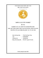 Khóa luận tốt nghiệp Quản trị kinh doanh: Nghiên cứu các nhân tố ảnh hưởng đến việc giữ chân nhân viên tại Ngân hàng TMCP Sài Gòn Thương Tín (Sacombank) Khu vực TP. Hà Nội