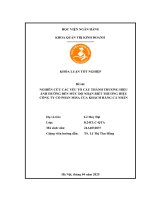 Khóa luận tốt nghiệp Quản trị kinh doanh: Thực trạng văn hóa doanh nghiệp tại Ngân hàng Thương mại cổ phần Đầu tư và Phát triển Việt Nam – chi nhánh Thanh Xuân