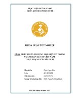 Khóa luận tốt nghiệp Kinh doanh quốc tế: Phát triển thương mại điện tử trong ngành bán lẻ tại Việt Nam: Thực trạng và giải pháp