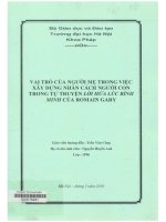 000079261 VAI TRÒ CỦA NGƯỜI MẸ TRONG VIỆC XÂY DỰNG NHÂN CÁCH NGƯỜI CON TRONG TỰ TRUYỆN LỜI HỨA LÚC BÌNH MINH CỦA ROMAIN GARY