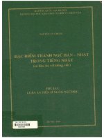 000043996 ĐẶC ĐIỂM THÀNH NGỮ HÁN - NHẬT TRONG TIẾNG NHẬT (có liên hệ với tiếng Việt)