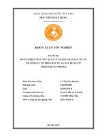 Khóa luận tốt nghiệp Kinh tế đầu tư: Hoàn thiện công tác quản lý nguồn nhân lực dự án tại Công ty Cổ phần Đầu tư và Xây dựng 3TC theo Khung PMBOK 6